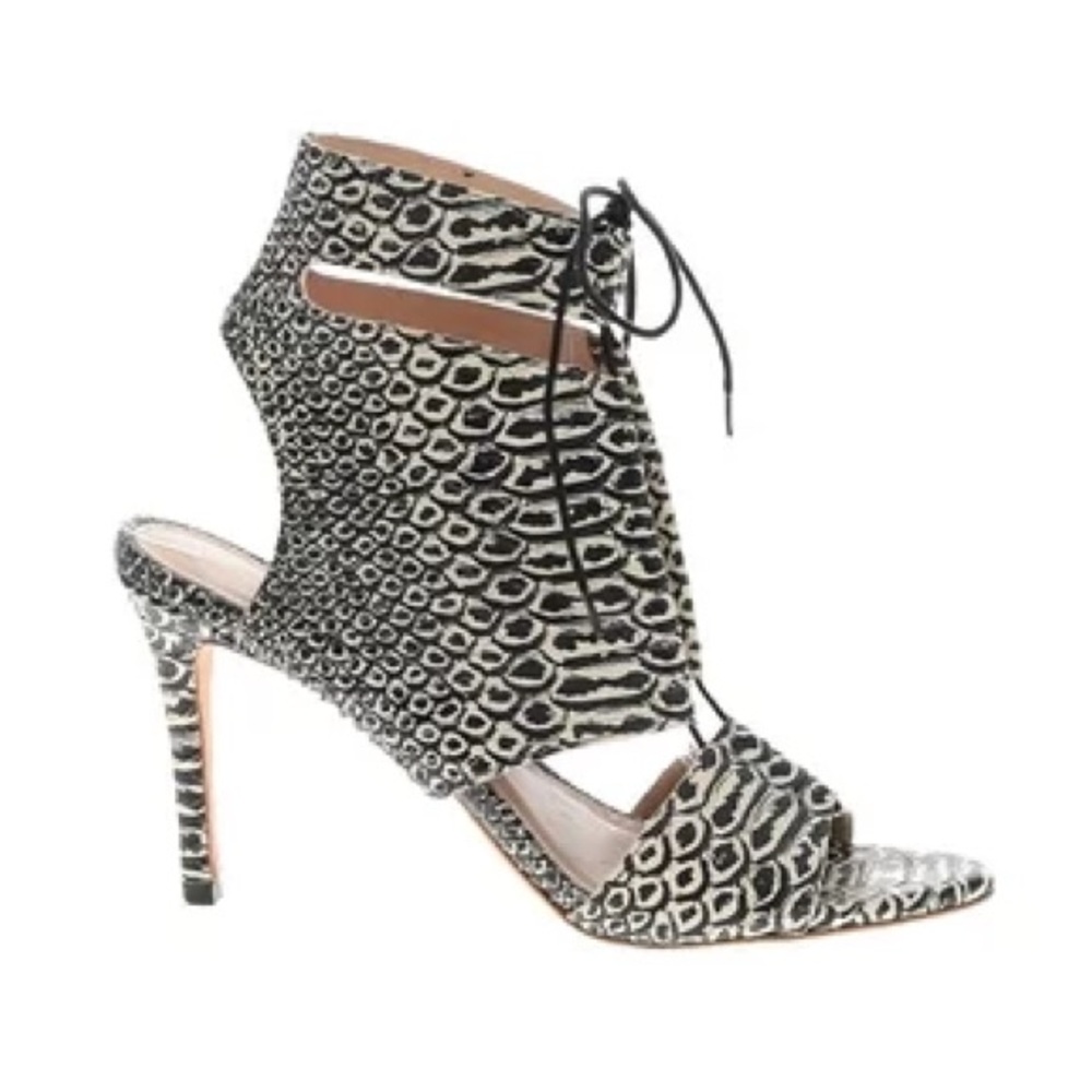 Loeffler Randall Snake Print Heels